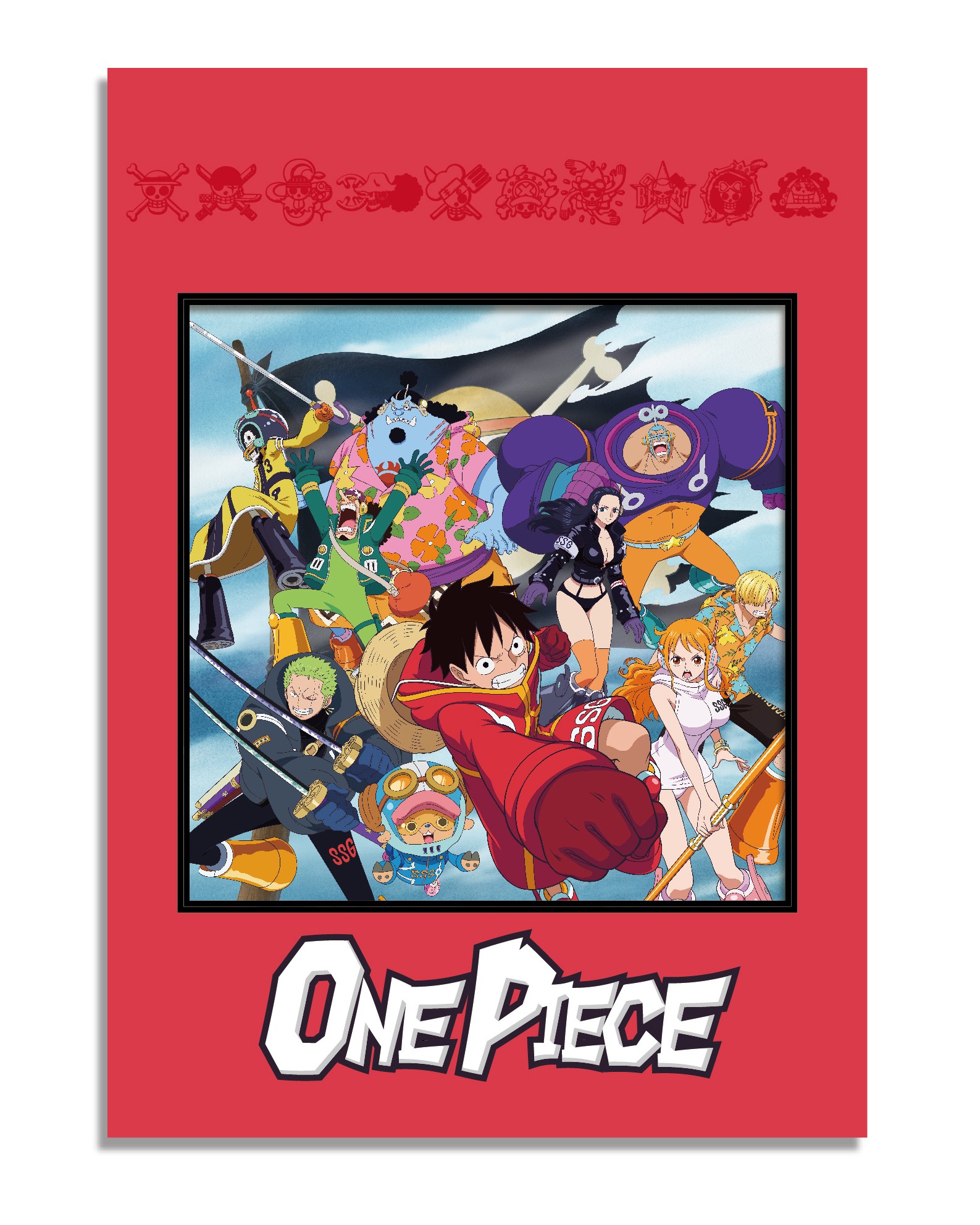 One Piece - Cuaderno de Tapa Dura con Imán de Nevera (Rojo / 80 hojas)
