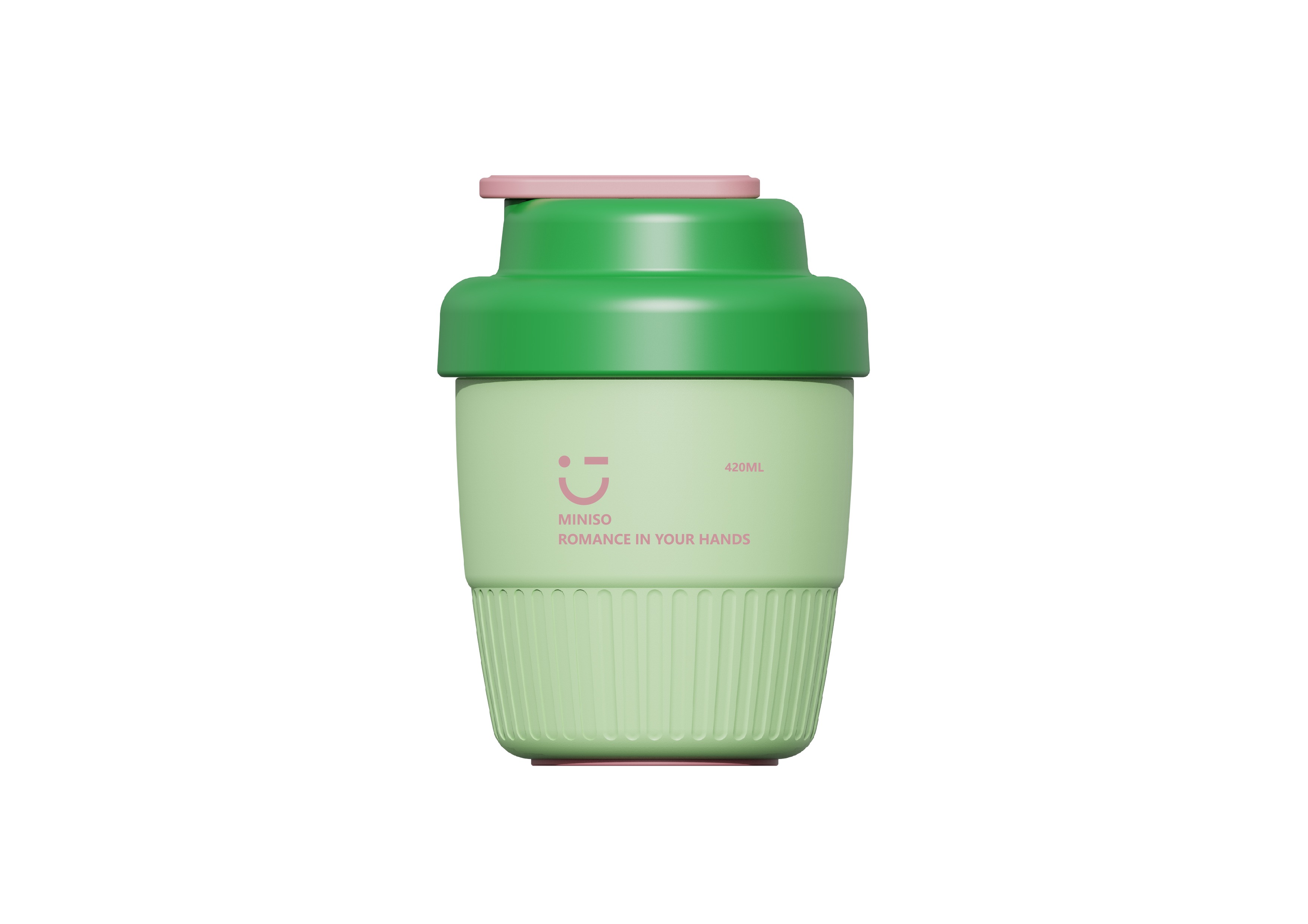 Vaso de Café con Tapa 420mL (Verde)