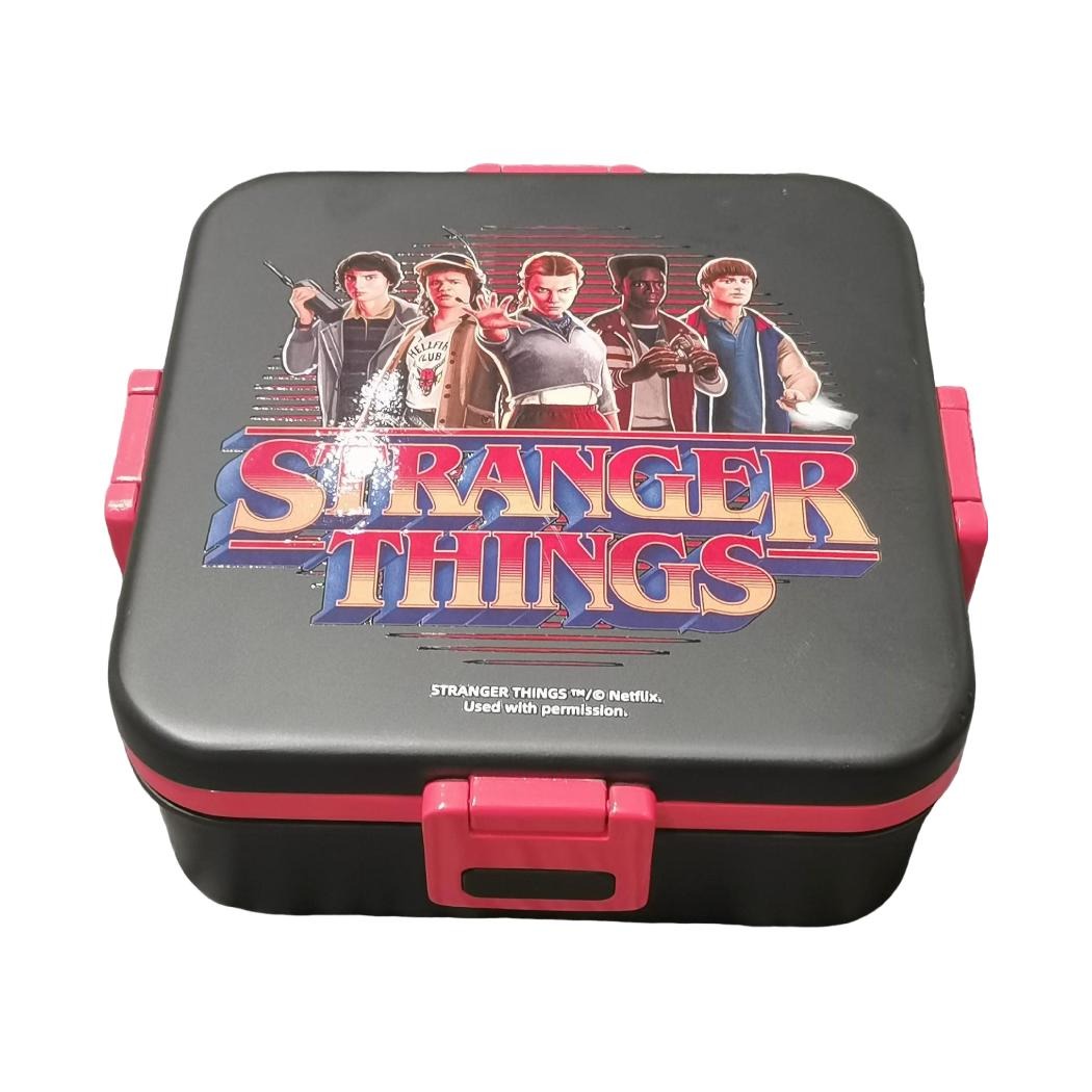 Stranger Things - Fiambrera Cuadrada 1200mL (Negro)