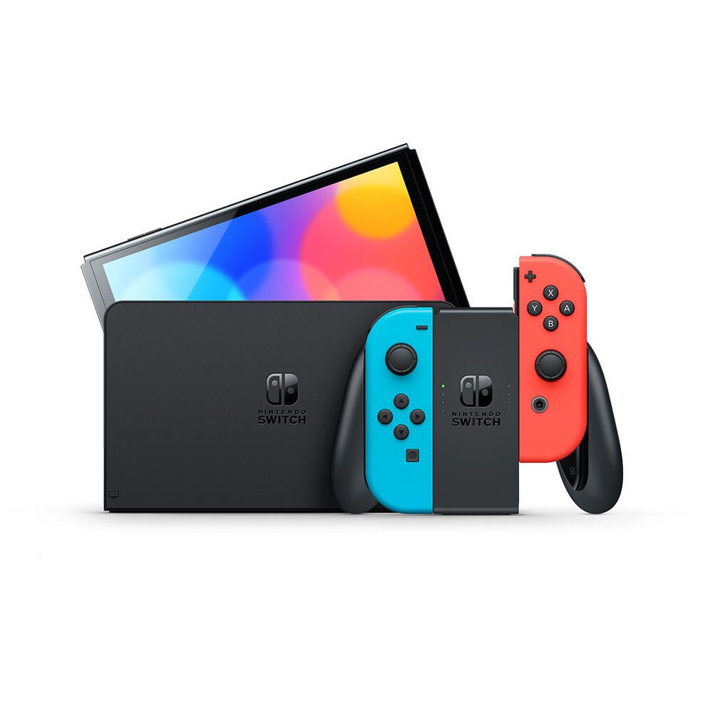 onsola Nintendo Switch Oled Mando Color Azul Neon Rojo Neon